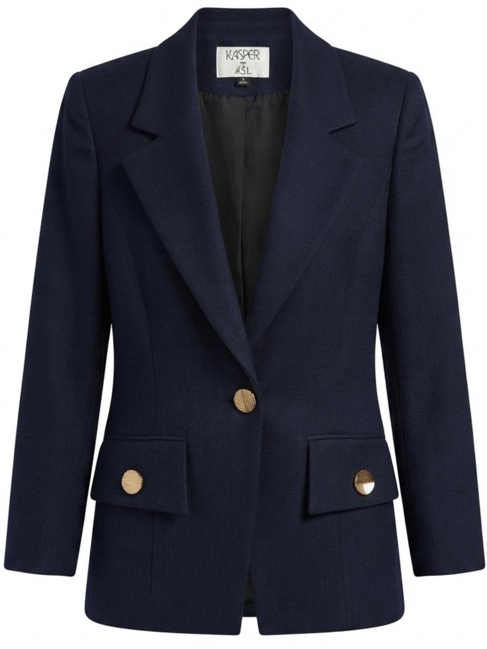 Kasper Navy Single-Button Blazer Size 4